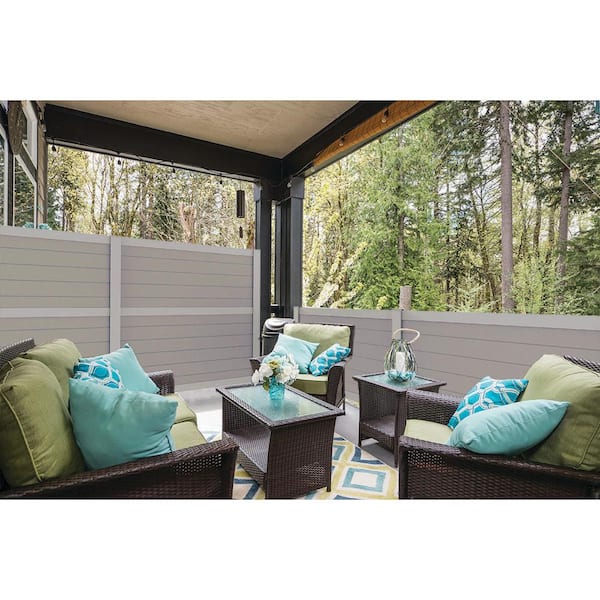 6 in. Slate Gray Vinyl Privacy Boards (6-Pack)