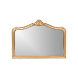 24 in. H x 32 in. W Classic Rectangle Framed Gold Arch Accent Mirror