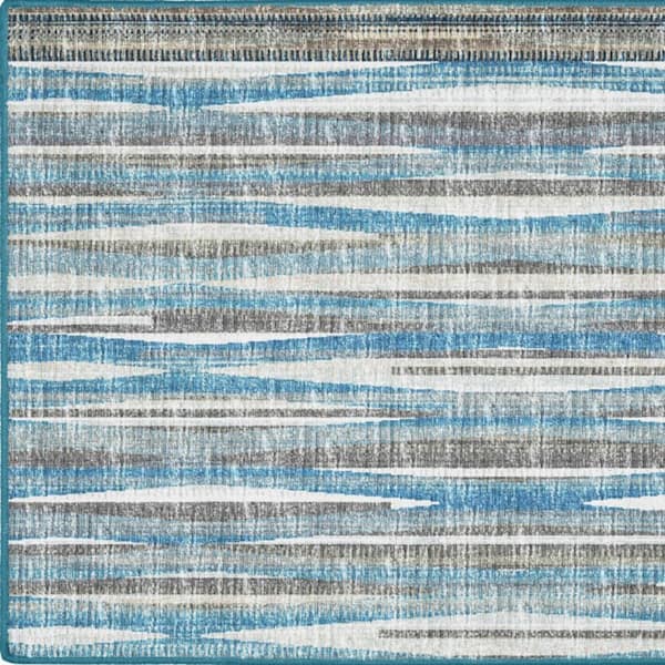 2 X 3 Blue Ombre Runner Rug