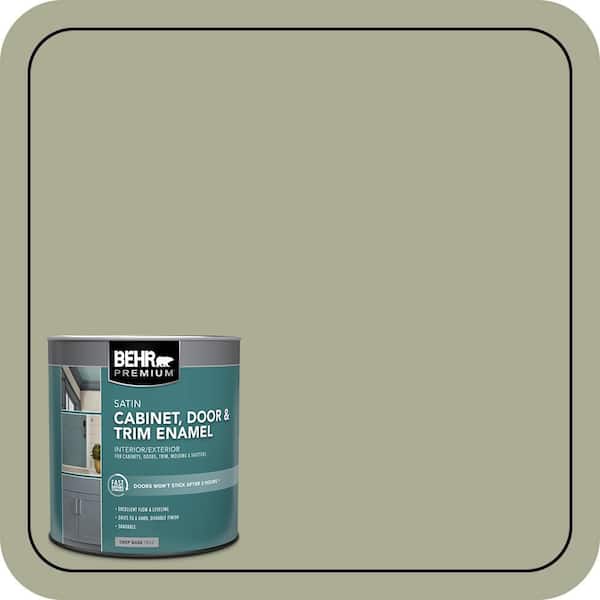 1 qt. #S380-4 Bay Water Satin Enamel Interior/Exterior Cabinet, Door & Trim Paint