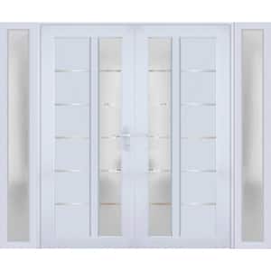 VDOMDOORS 72+ 16 in. x 80 in. Left-hand/Inswing Frosted Glass