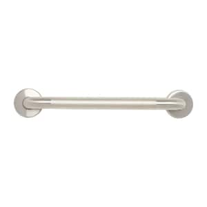 16 in. Stainless Steel Wall Mount Bathroom Shower Grab Bar in Peened with Satin Ends