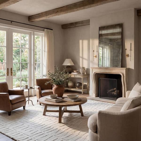 8 ft. x 10 ft. Sand Giselle Solid Cloud Washable Indoor Area Rug