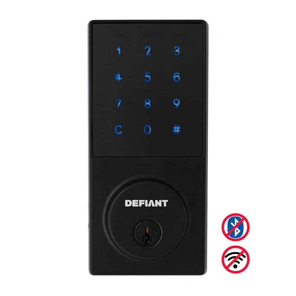 Slim Matte Black Electronic Touchpad Deadbolt