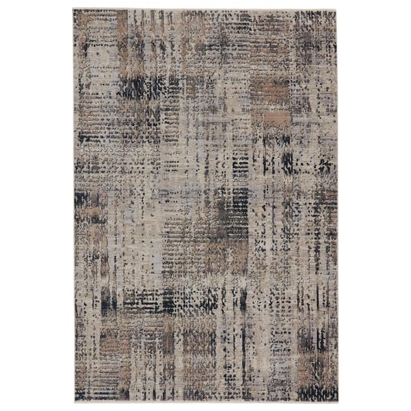 Jaipur Living Vibe Damek Gray/Taupe 5 ft. 3 in. x 7 ft. 6 in. Abstract Rectangle Area Rug