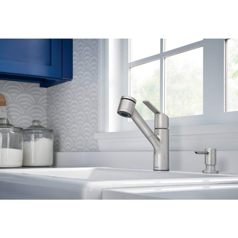 Stainless Steel Single-Handle Pull-Out Sprayer Kitchen Faucet
