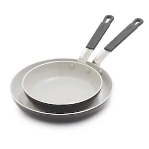 Bobby Flay 2-Piece 8 in. and 10 in. in Ceramic Non-Stick Frying Pan Set in Graphite