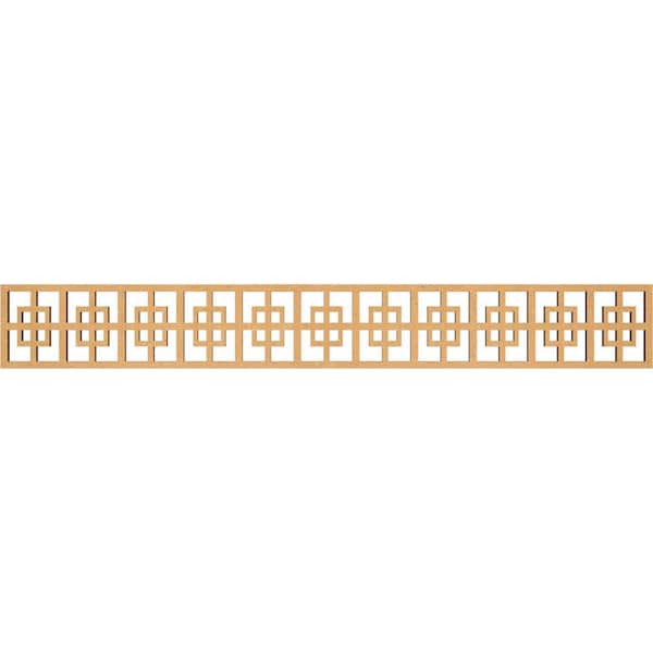 Ekena Millwork Cambridge Fretwork 0.375 in. D x 46.5 in. W x 6 in. L MDF Wood Panel Moulding