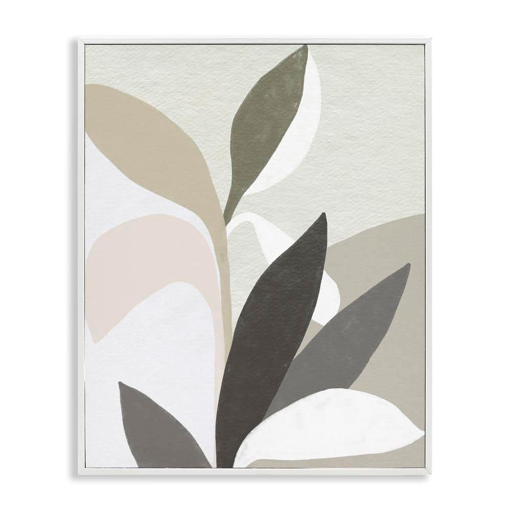 Organic Soft Leaf Shapes by June Erica Vess White Framed Nature Giclee Art Print 30 in. x 24 in. price history on PriceWatchPro
