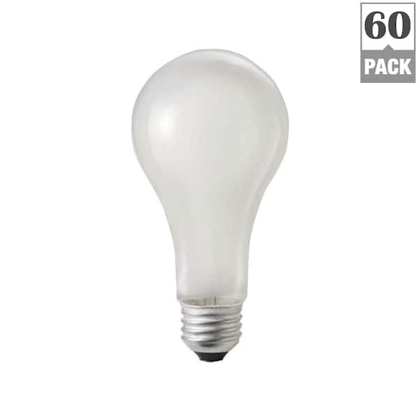 Philips 100-Watt A21 Incandescent 120-130-Volt Rough Service Frosted Light Bulb (60-Pack)