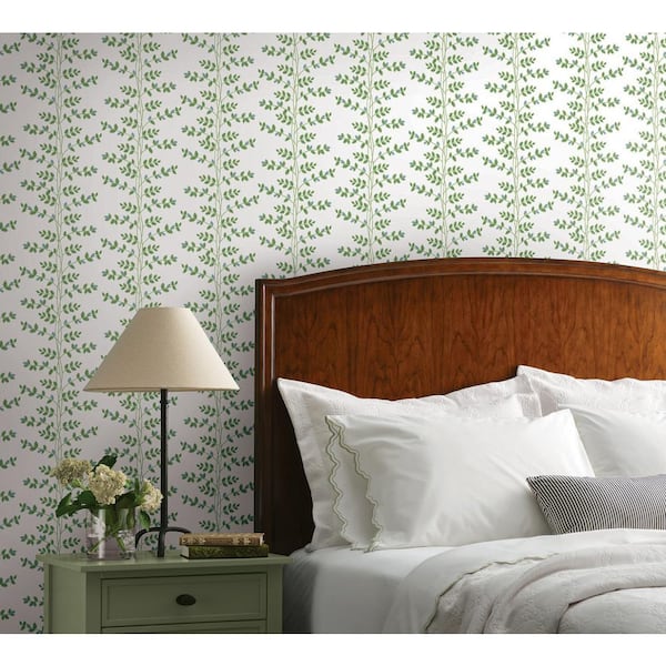 Climbing Vine Blue Green Matte Non-Pasted Wallpaper