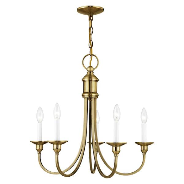 AVIANCE LIGHTING Willoughby 5-Light Antique Brass Chandelier