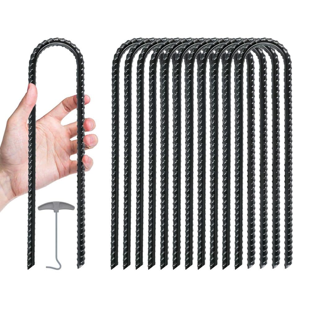 12 Pack Trampoline Stakes Anchors High Wind, 12 in. Ground Anchors