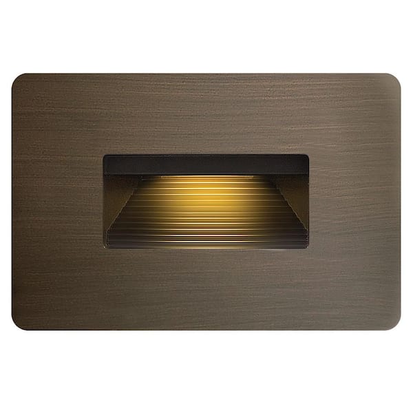 Hinkley Lighting Hinkley Landscape Lighting Luna Horizontal 12v Step Light, Matte Bronze
