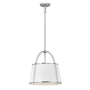 Clarke 1-Light Polished Nickel Shaded Mini Pendant