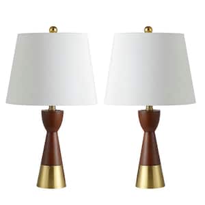 Renni 21 in. Brown/Brass Gold Table Lamp