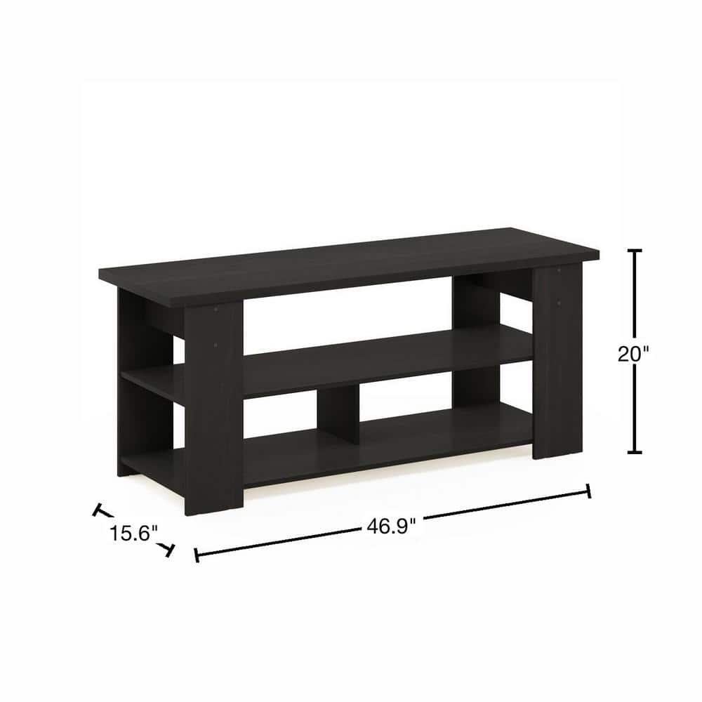 Espresso Wood 55" Modern TV Stand with Cable Management
