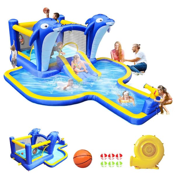 GOGEXX 19 ft. W x 13.5 ft. D x 7 ft. H Water Park Trampoline