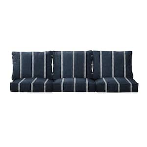 27 x 30 x 5 (6-Piece) Deep Seating Outdoor Couch Cushion in Sunbrella Lengthen Indigo