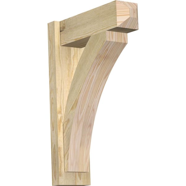 Ekena Millwork 6 in. x 26 in. x 18 in. Douglas Fir Thorton Craftsman Rough Sawn Outlooker