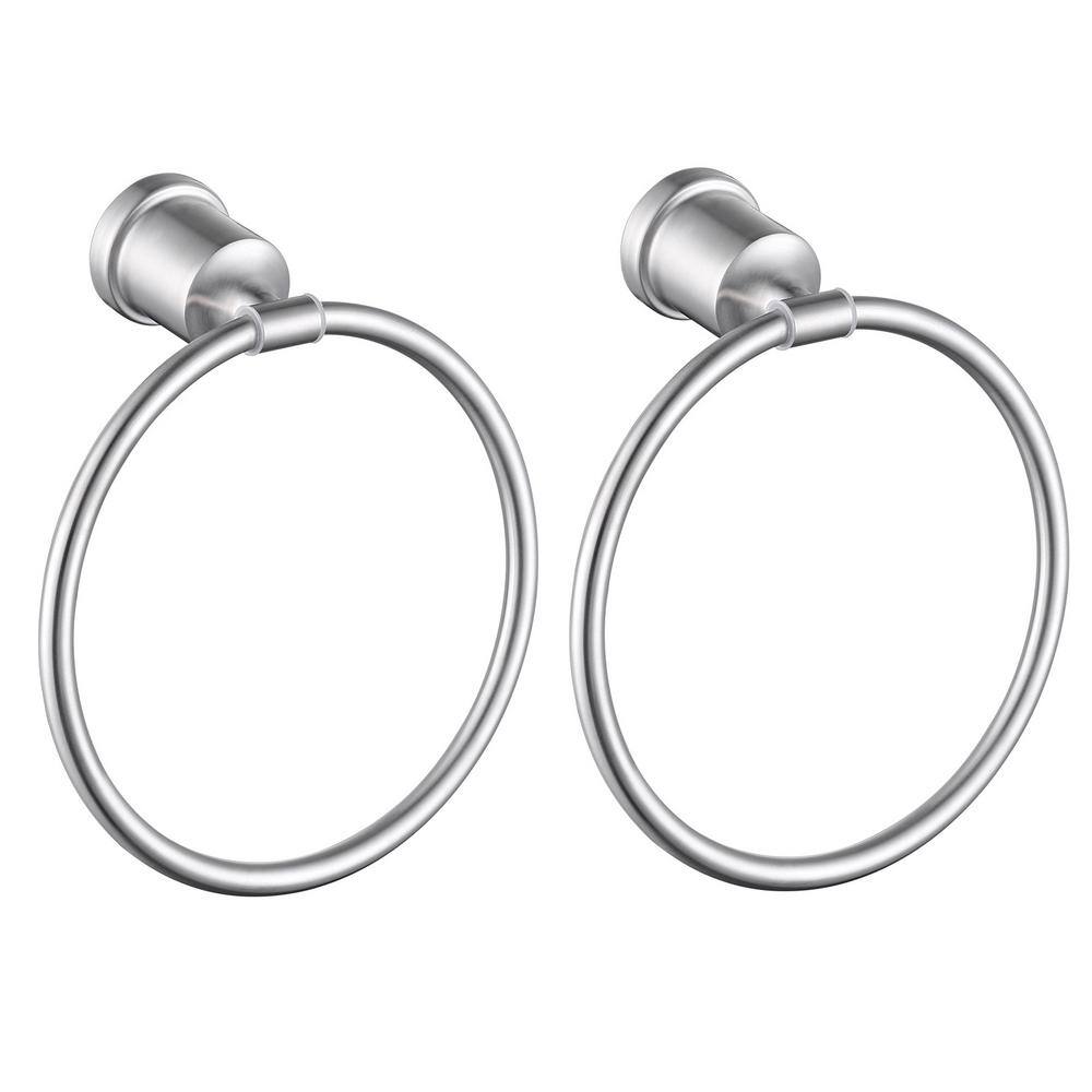 Wall Mounted Stainless Steel Round Towel Ring Hand Towel Holder for Bathroom Kitchen in Brushed Nickel (2 Pack) price history on PriceWatchPro