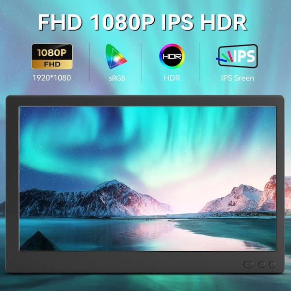 Lukyamzn 14 in. Triple Laptop Screen Extender, 1080P FHD USB C