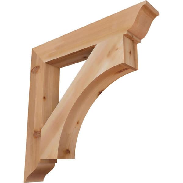 Ekena Millwork 5.5 in. x 38 in. x 38 in. Western Red Cedar Westlake Traditional Smooth Bracket