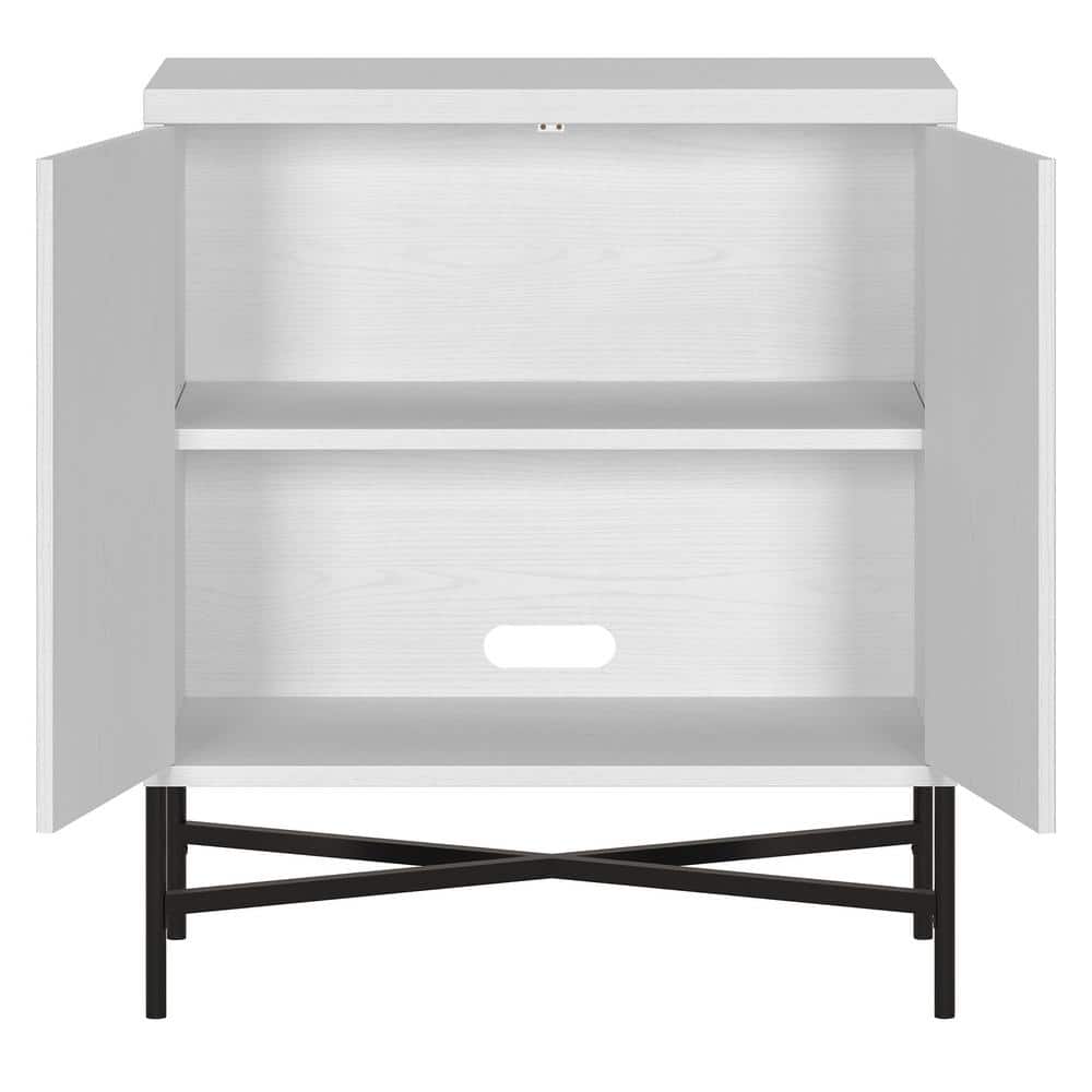Brighton Compact White 28" Office Accent Cabinet with Adjustable Shelf