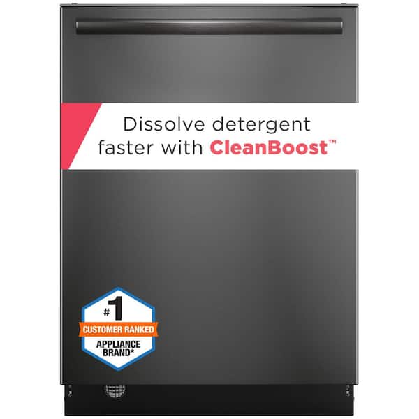 Frigidaire Gallery 24 in Top Control Built In Tall Tub Dishwasher in Black Stainless Steel with 7 Cycles and CleanBoost