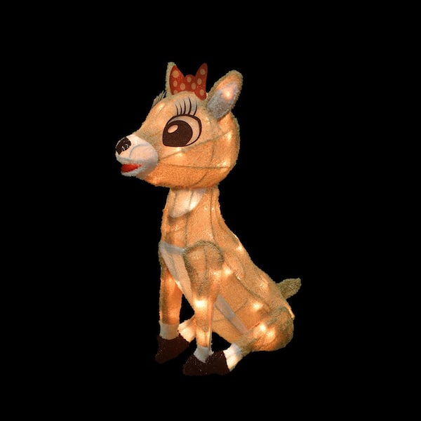 Rudolph 26 in. 3D Clarice Outdoor Lighted Christmas Decor