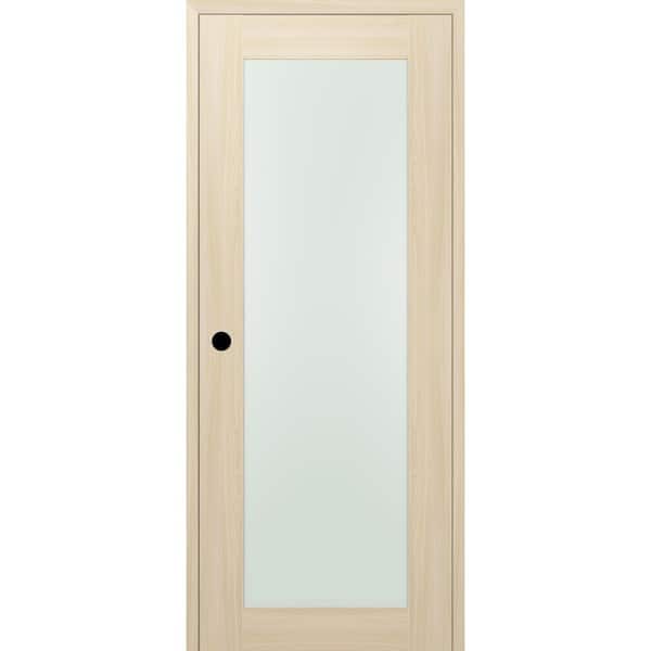 Avon 207 N DIY-Friendly 36 in. х 80 in. Right-Hand Frosted Glass Loire Ash Composite Single Prehung Interior Door