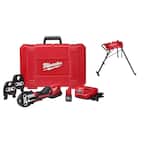 M12 12-Volt Lithium-Ion Force Logic Cordless Press Tool Kit with 6 in. Portable Tripod Chain Vise Stand (2-Piece)