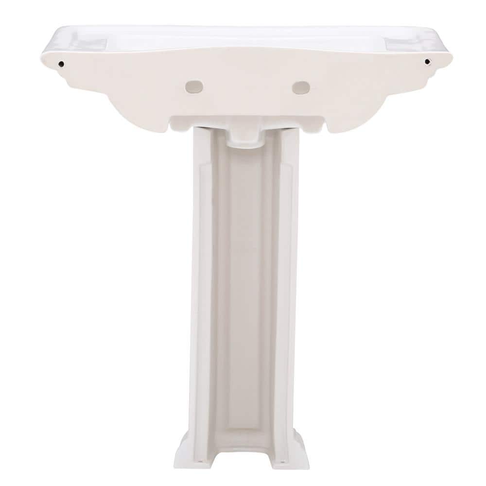 Washington 30" White Ceramic Pedestal Bathroom Sink