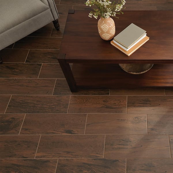 Daltile Glenwood Cherry 7 in. x 20 in. Ceramic Floor and Wall Tile (392.04 sq. ft. / pallet)
