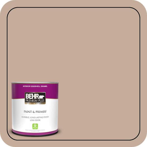 BEHR PREMIUM PLUS 1 qt. #ECC-57-1 California Stucco Eggshell Enamel Low Odor Interior Paint & Primer