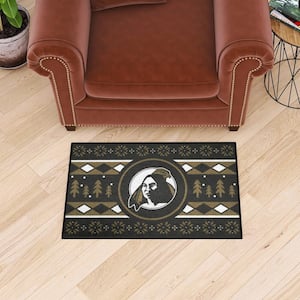 UNC Pembroke Braves Holiday Sweater Starter Mat Accent Rug - 19in. x 30in.