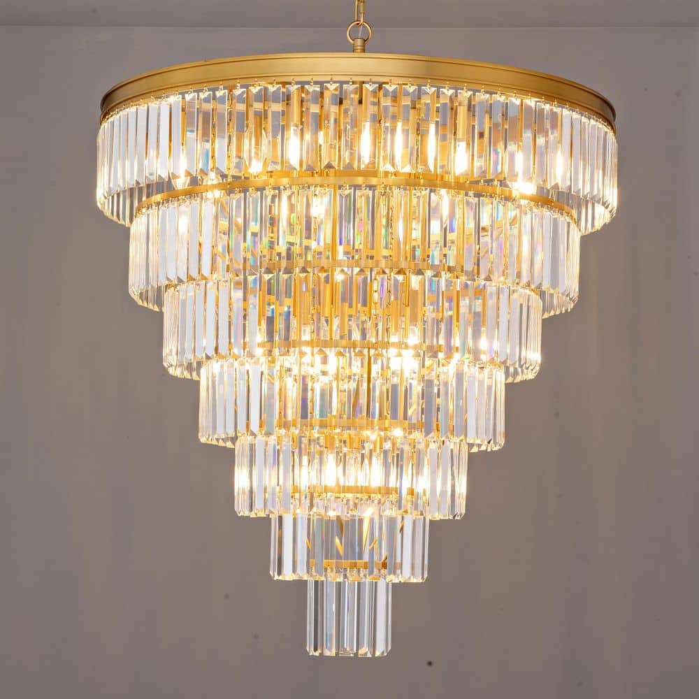 YUYI Modern Chandelier 40 in.20-Lights Gold Chandelier for Dining