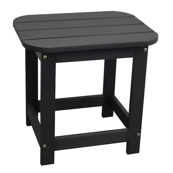 Fly Nama Black Rectangular HDPE Wood Outdoor Side Table JX-69123855 ...