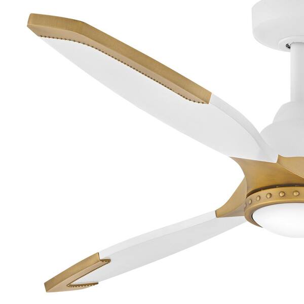 HINKLEY - Aileron 60.0 in. Indoor/Outdoor Integrated LED Matte White Ceiling Fan with Remote Control