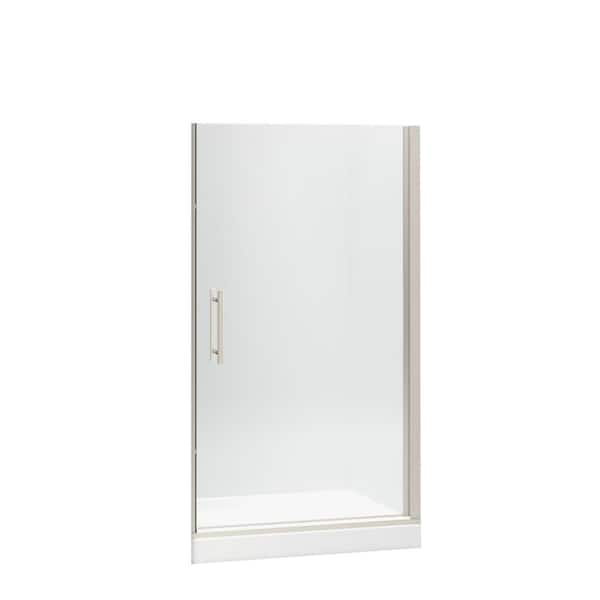 STERLING Finesse Peak 42 in. x 67 in. Frameless Pivot Shower Door in Nickel