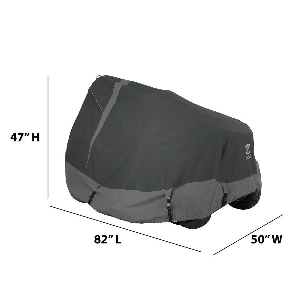 Heavy-Duty Gray and Black Lawn Tractor Cover