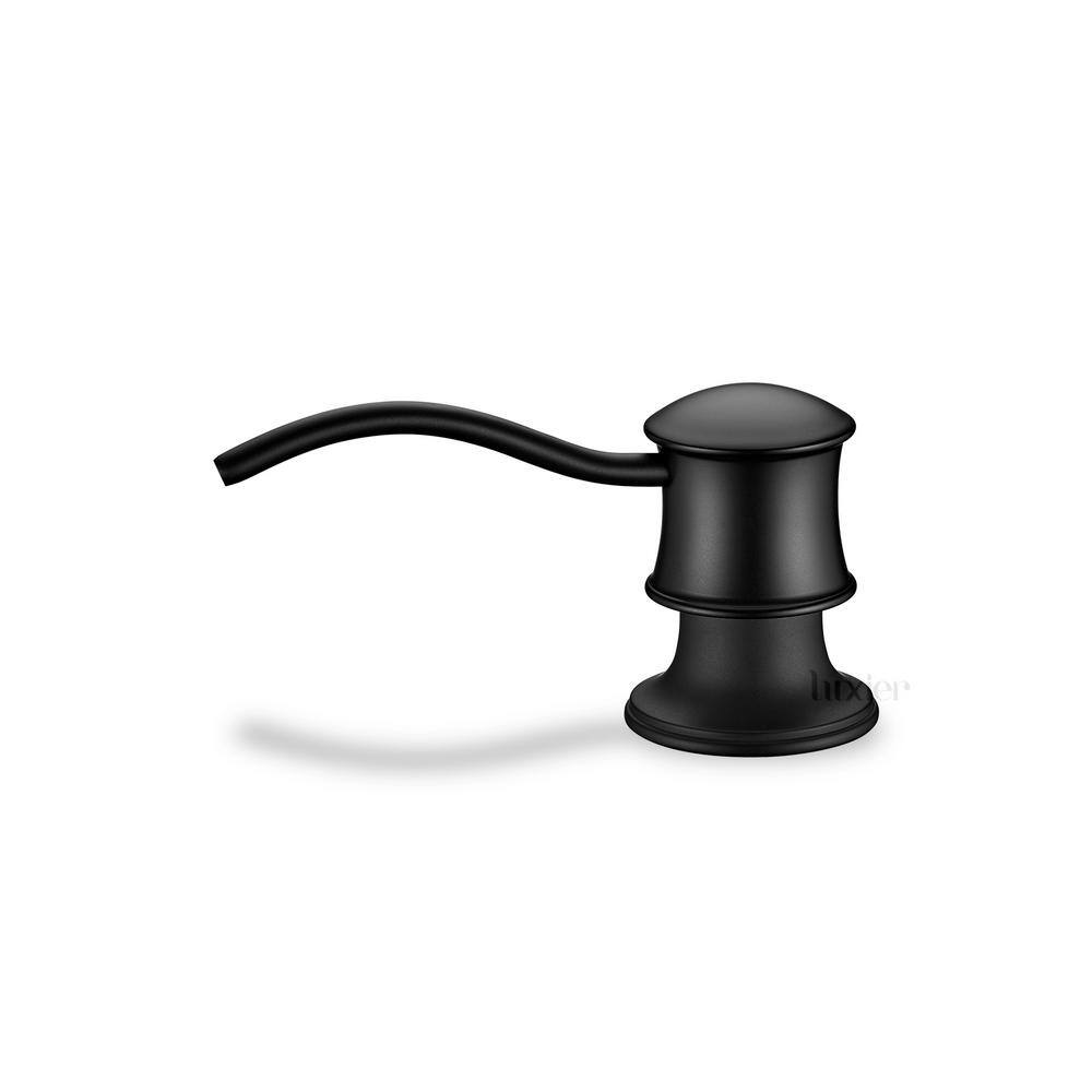 Matte Black Brass Kitchen Soap and Lotion Dispenser