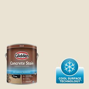 1 gal. PPG1024-1 Off White Solid Interior/Exterior Concrete Stain with Cool Surface Technology