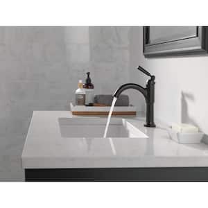 Saylor Single Handle Single Hole Bathroom Faucet in Matte Black