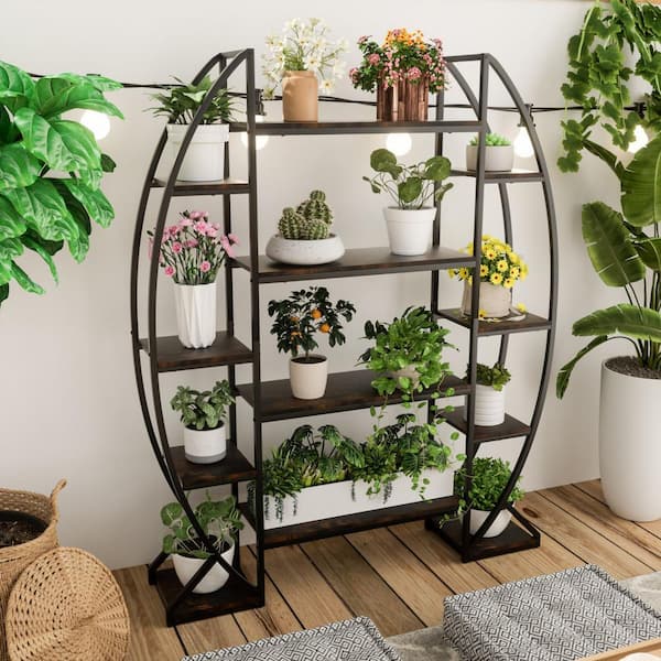 AESOME 69.6 in. x 49.2 in. x 11.8 in. Indoor Metal Plant Stand