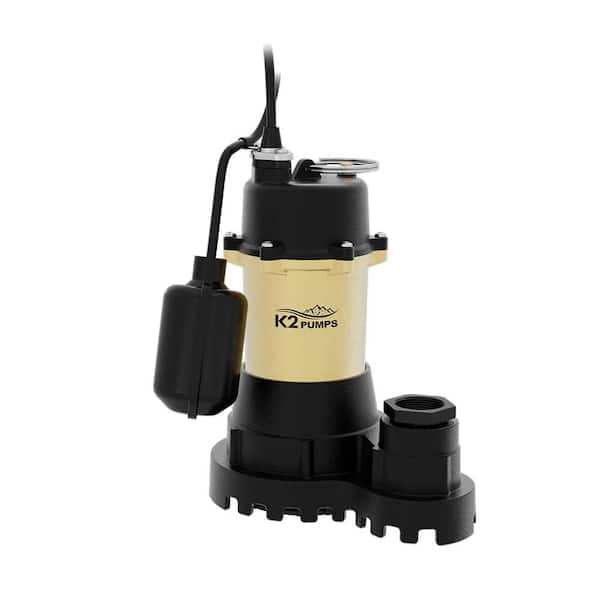 1/3 HP Heavy-Duty Cast Iron Sump Pump with Piggyback Vertical Switch