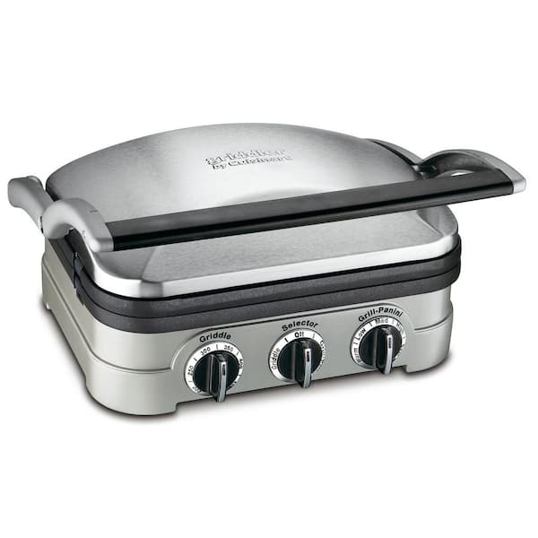 Cuisinart Griddler 102 sq. in. Brushed Stainless Steel Indoor Grill with Removable Cooking Plates