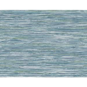 Chesapeake Waverly Blue Faux Grasscloth Paper Strippable Roll