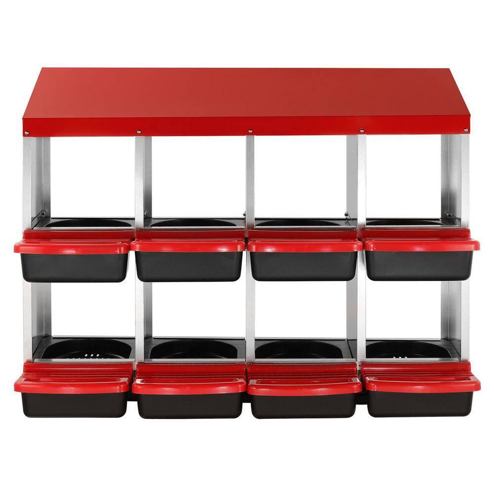 30-45 in. Chicken Nest Box, 8-Compartment, Corrosion-Resistant Metal Nesting Boxes, Bottom Holes and Resting Platform price history on PriceWatchPro
