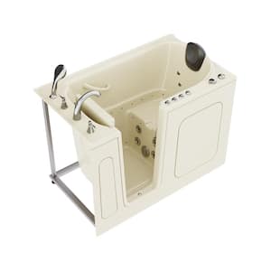HD Series 54 in. Left Drain Quick Fill Walk-In Whirlpool and Air Bath Tub with Powered Fast Drain in White